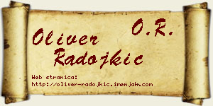 Oliver Radojkić vizit kartica